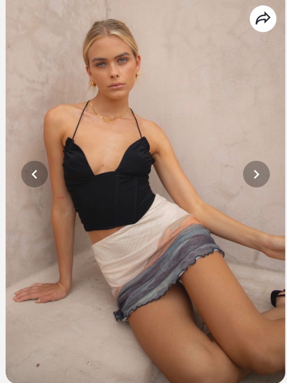 VRG GRL Dusk Mesh Top